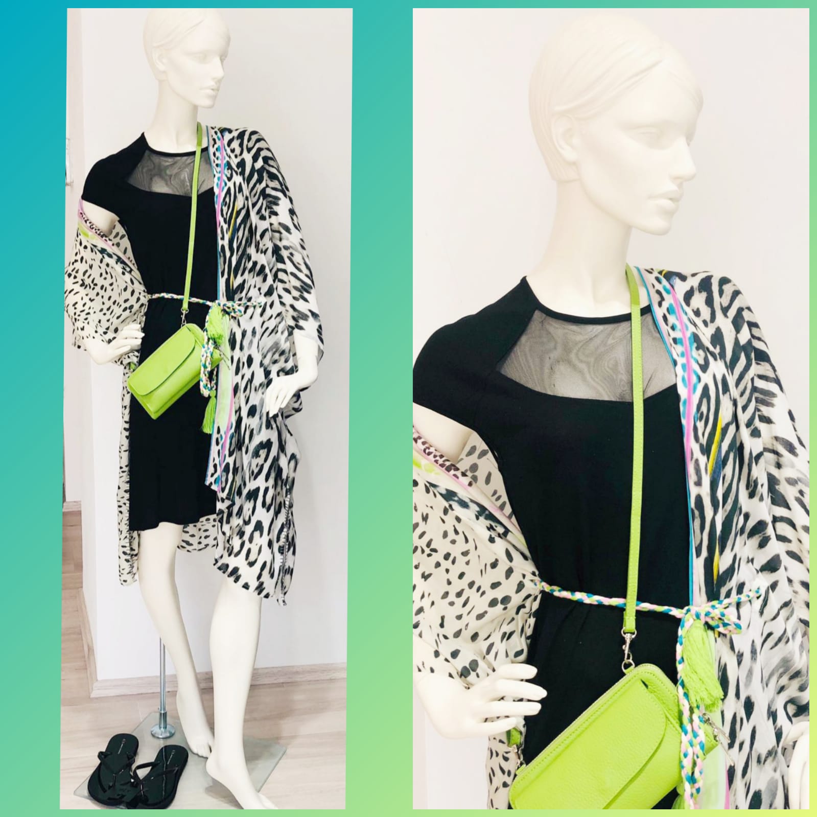 amling mode Bad Dürkheim kleid Armani, poncho Yippi Hippie