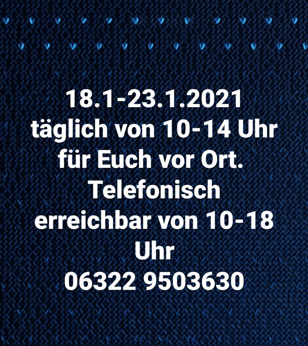 Öffnungszeiten 18-23.01.21