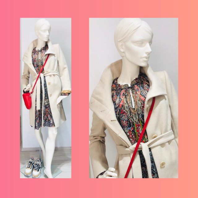 Mantel Drykorn, Kleid Frogbox Schuhe Meline