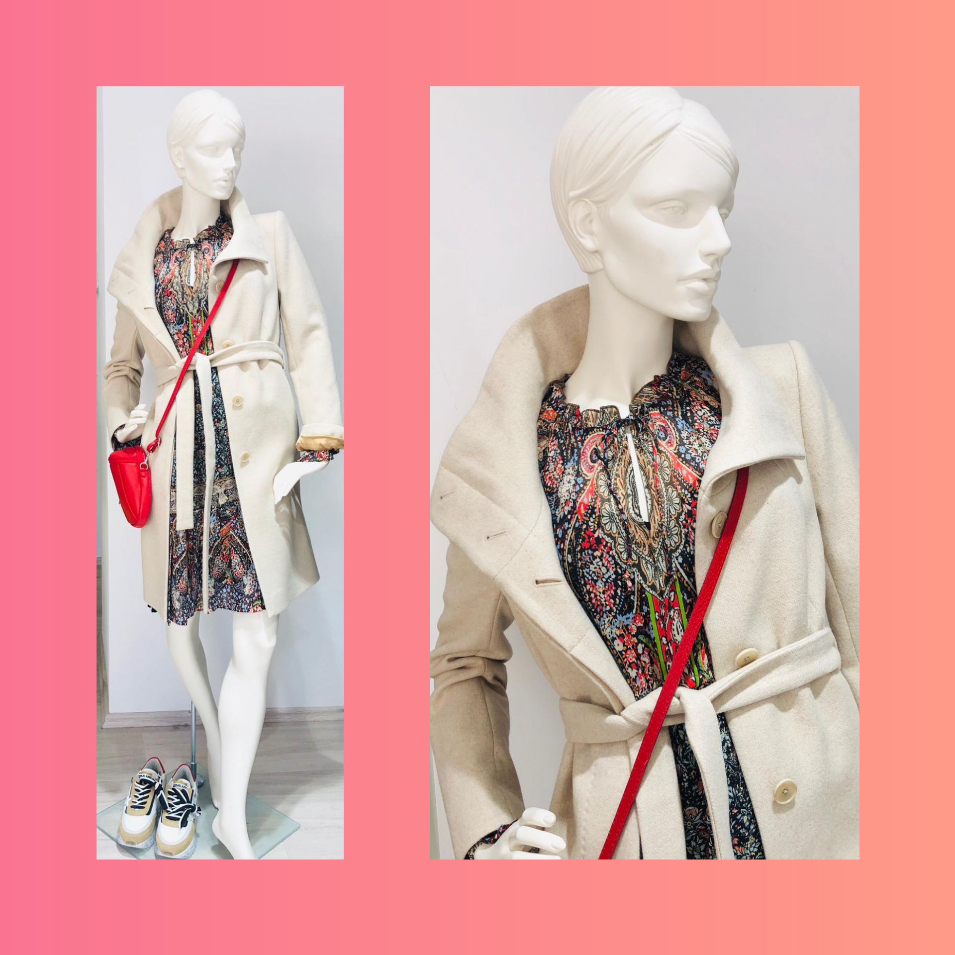 Mantel Drykorn, Kleid Frogbox Schuhe Meline