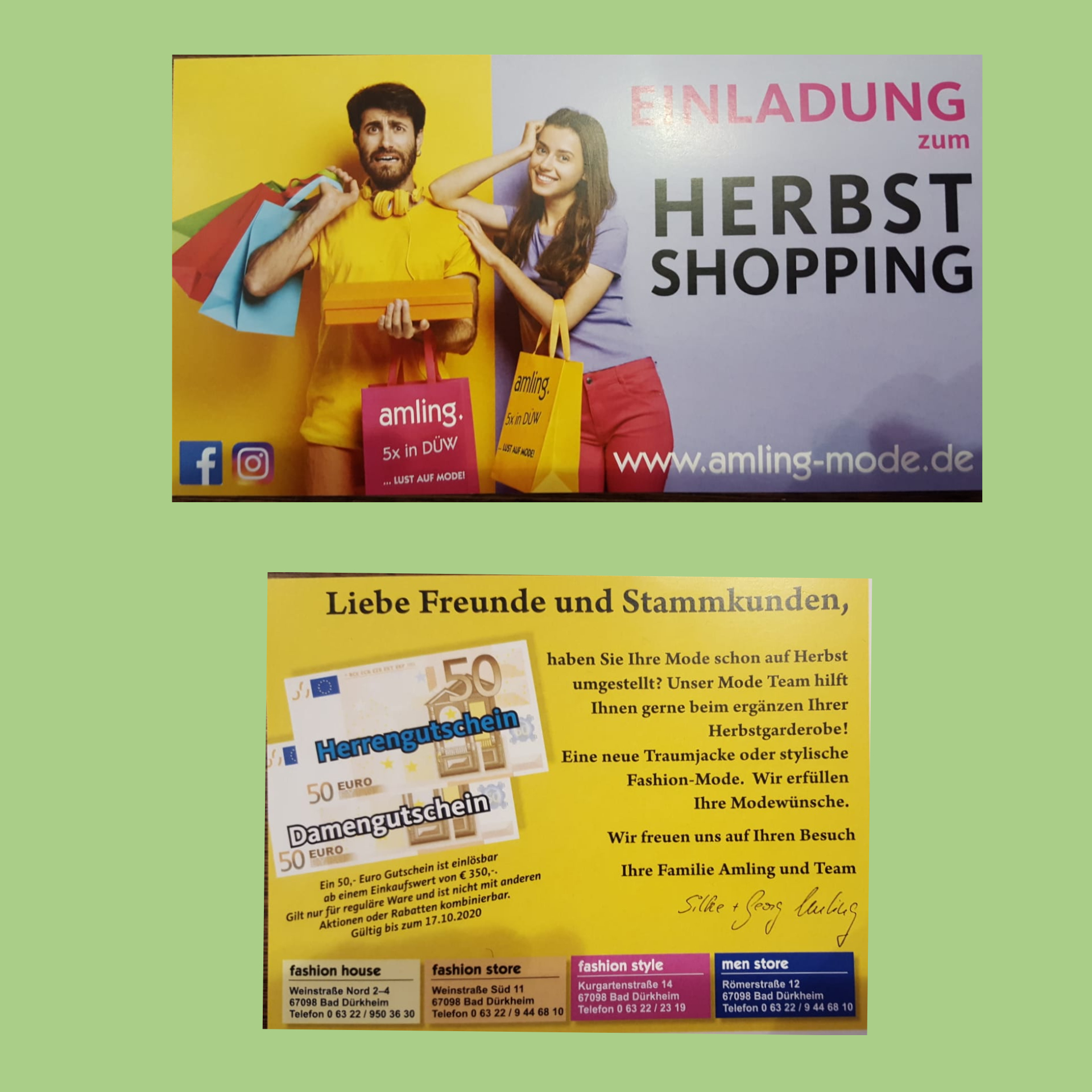 Herbst Shopping, Akrion, gutschein